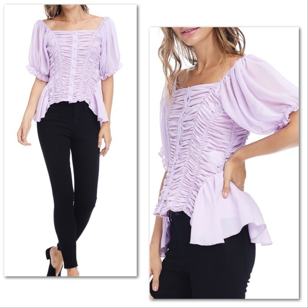 *LAST 2* Renaissance Lilac Corset Top - Picture 7 of 8